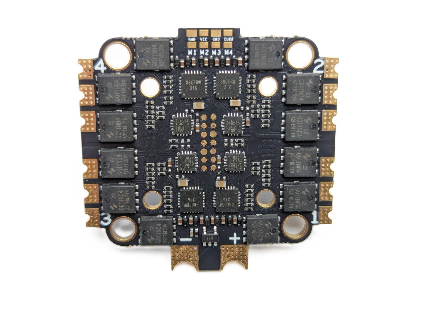 4 in 1 ESC 50A 2-6s Mico Air Electronic Speed Controller Bluejay Firmware with Double Hole Spacing for FPV RC Drone