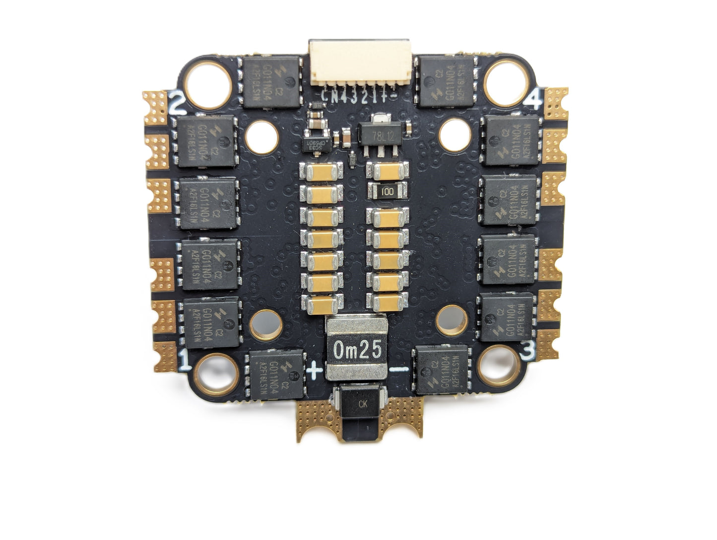 4 in 1 ESC 50A 2-6s Mico Air Electronic Speed Controller Bluejay Firmware with Double Hole Spacing for FPV RC Drone