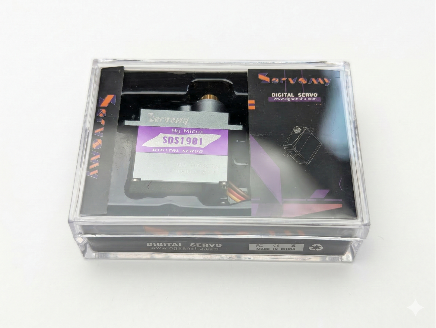 SERVOMY SDS1901 SG90/MG90S Mini Size, 180 Degree HV Digital Coreless Servo